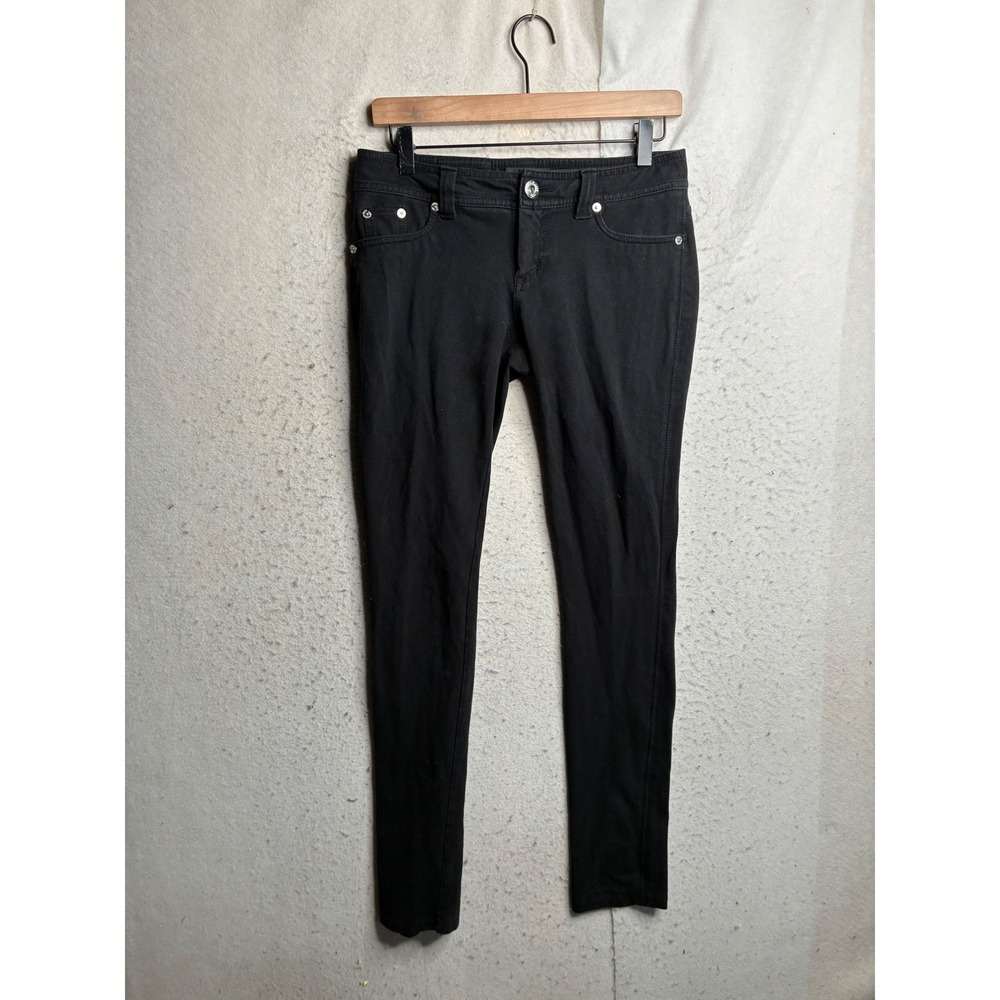 Guess Jeans Womens 27 Black Skinny Low Rise Pants W02031K03B3